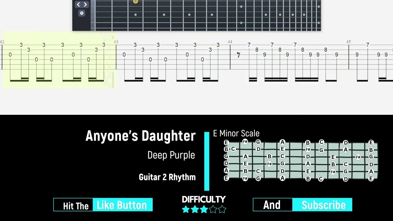 Deep Purple - Anyone's Daughter - Guitar 2 Rhythm