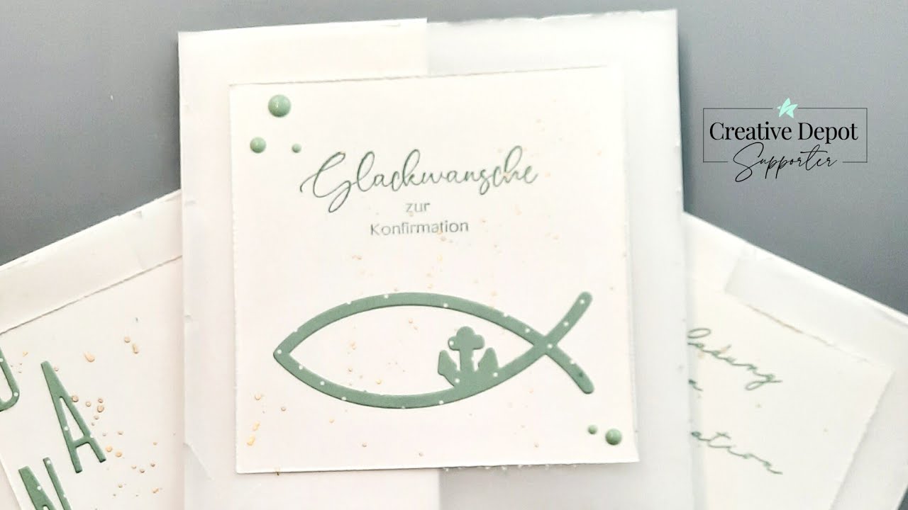 Einladungskarten für Konfirmation/Kommunion/Taufe mit Materialien von @Creative.Depot