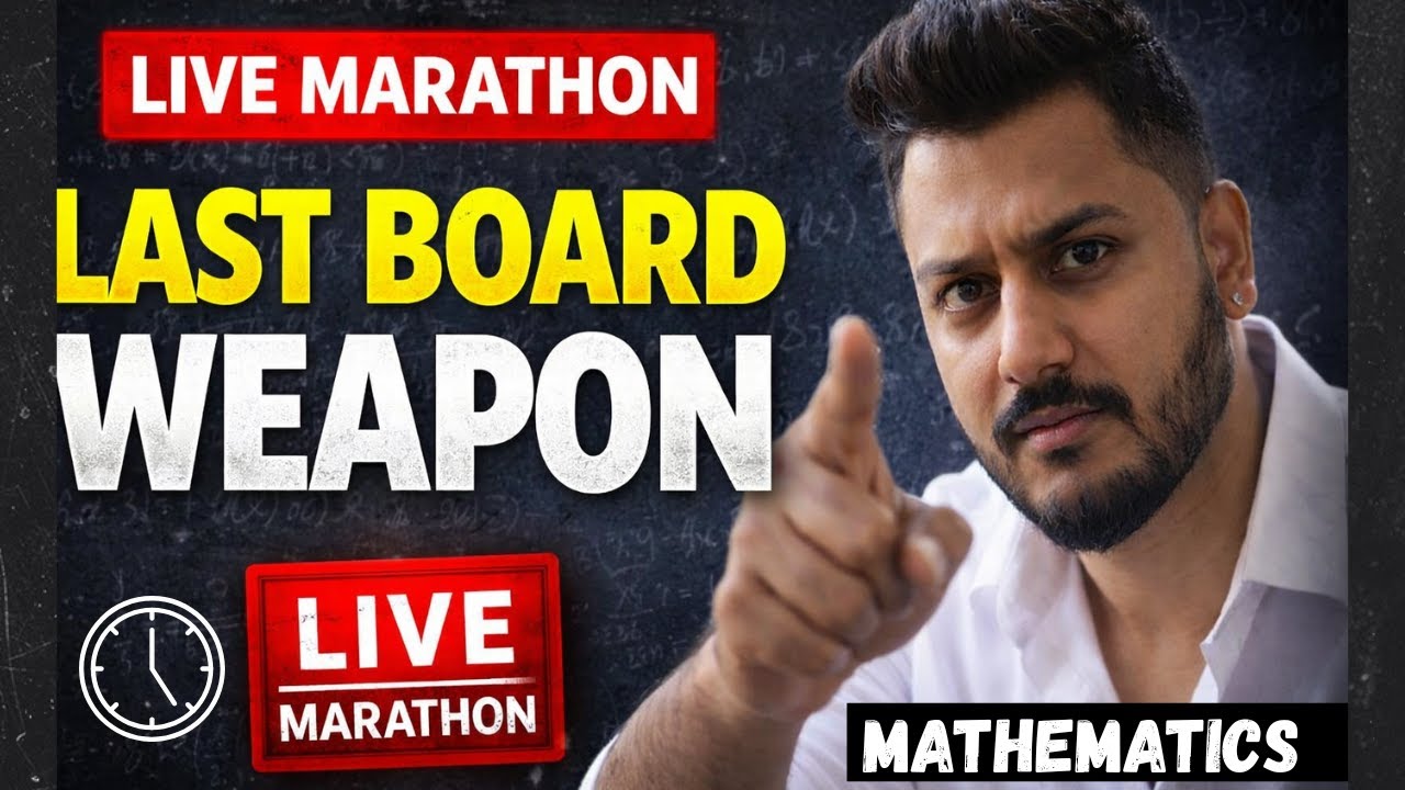 ISC Class 12 Maths | LAST BOARD WEAPON 🔥 LIVE MARATHON