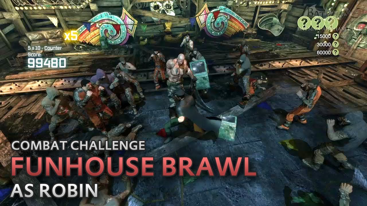 Batman: Arkham City - Funhouse Brawl [as Robin] - Combat Challenge