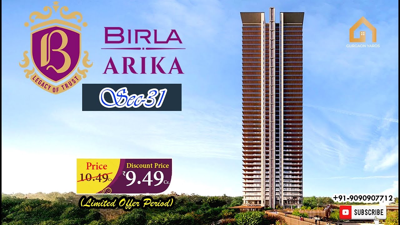 NEW LAUNCH: Birla Arika | Ultra-Luxury 4BHK+SQ Homes | #gurgaonyards  #viralvideo