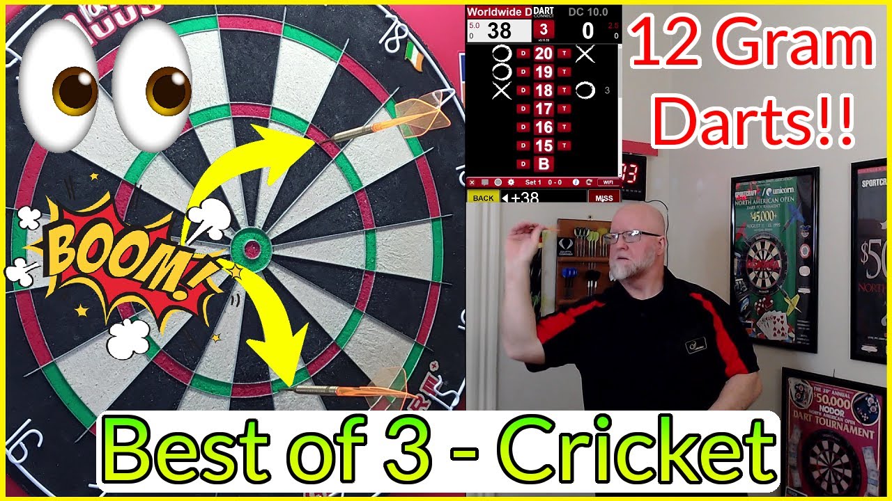 Best of 3 CRICKET Using 12 GRAM Loxley CuZn Darts
