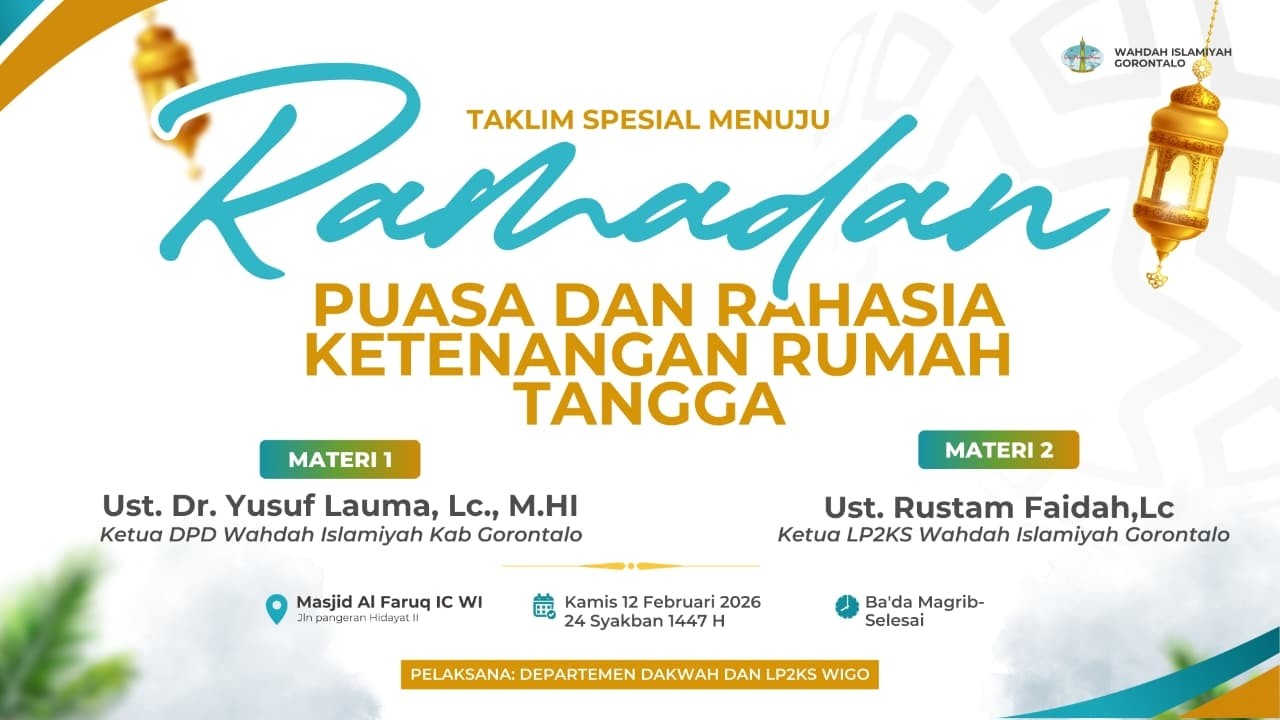 [LIVE🔴] KAJIAN MALAM KAMIS IC WAHDAH GORONTALO - UST. YUSUF LAUMA,LC.M.HI DAN UST. RUSTAM FAIDAH,LC