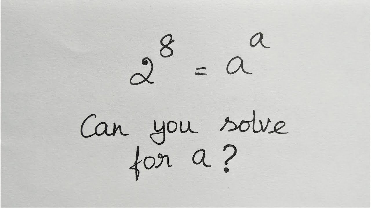 Switzerland | You should be able to solve this?! Find a? Math Olympiad Question