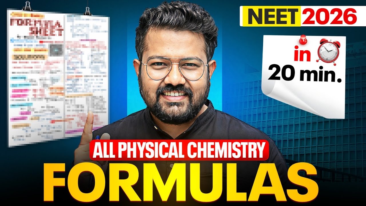 All Physical Chemistry Formulas in 20 Minutes | NEET 2026 | Bharat Panchal