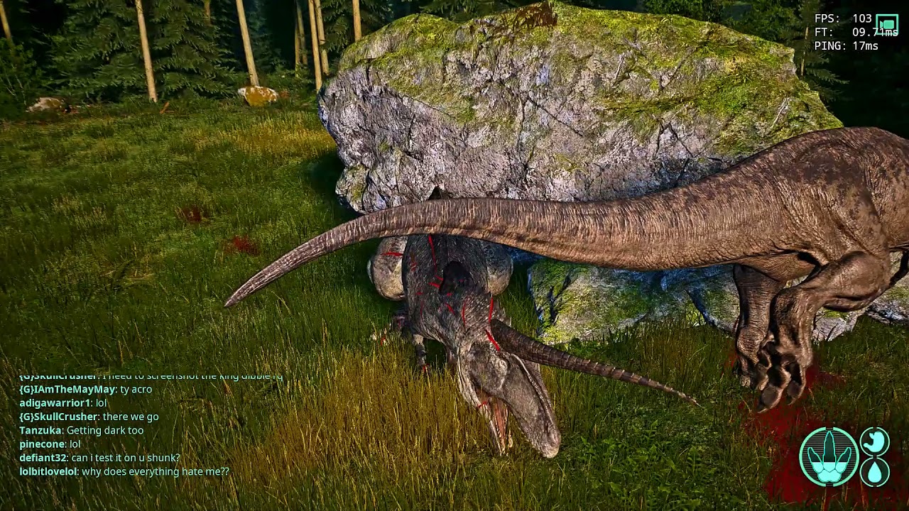 Apex Dilo vs Rex and Acro.