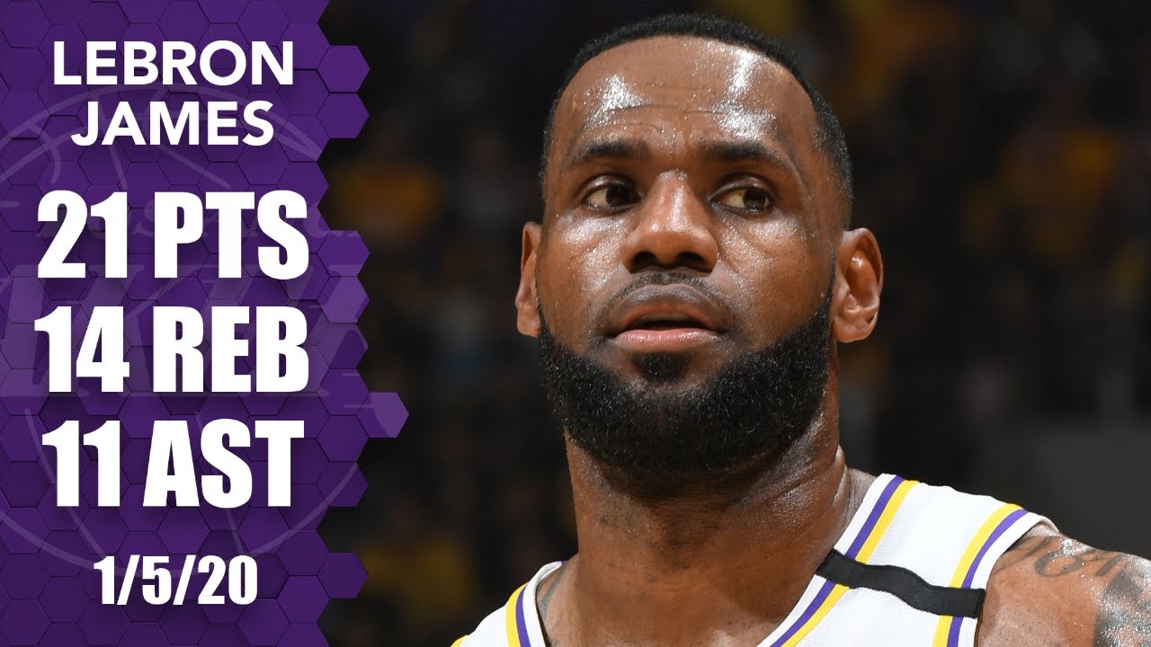 LeBron posts his ninth triple-double of the season in Pistons vs. Lakers | 2019-20 NBA Highlights