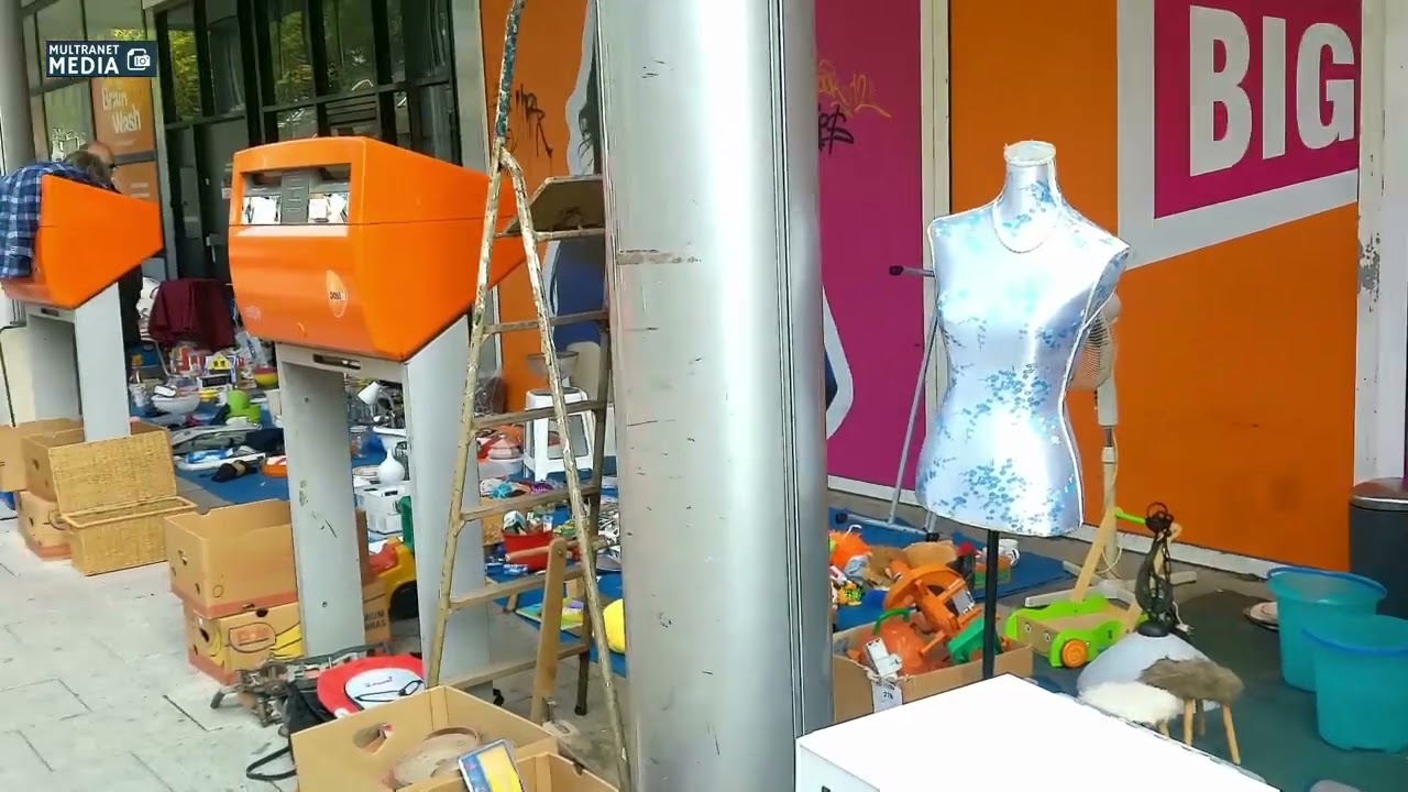 Vrijmarkt in de binnenstad tijdens Koningsdag