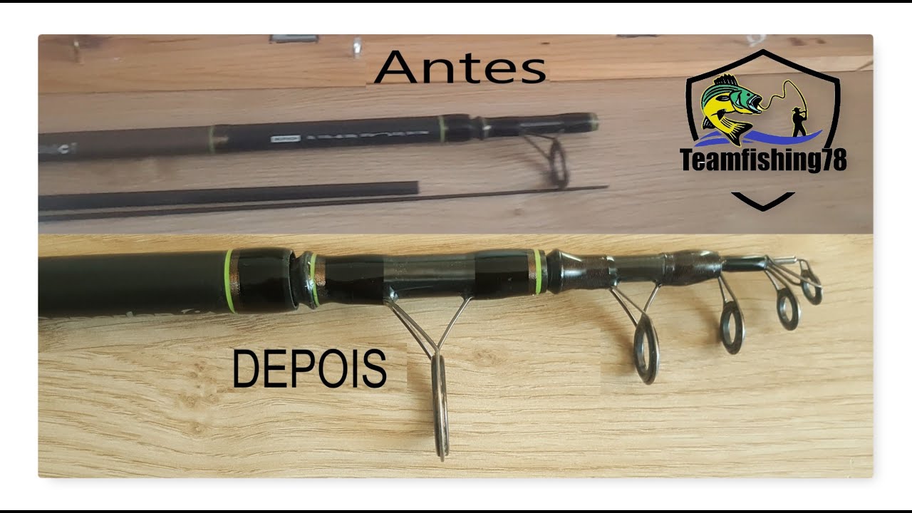 reparar cana de pesca partida