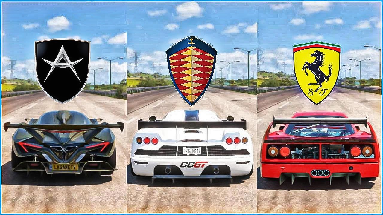 FH5 Drag Race! Apollo Intensa Emozione Vs Koenigsegg CCGT Vs  Ferrari F40 Competizione