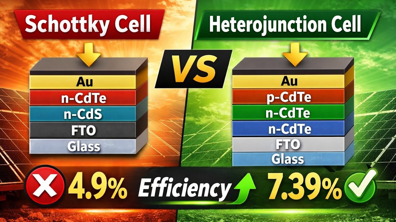 Why Homo-Heterojunction Solar Cells Are More Efficient? | Schottky vs n-n-p Structure Explained