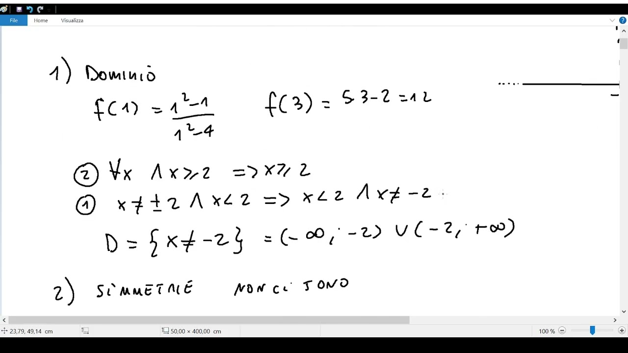 Studio di funzione (senza derivate) di una funzione definita a tratti