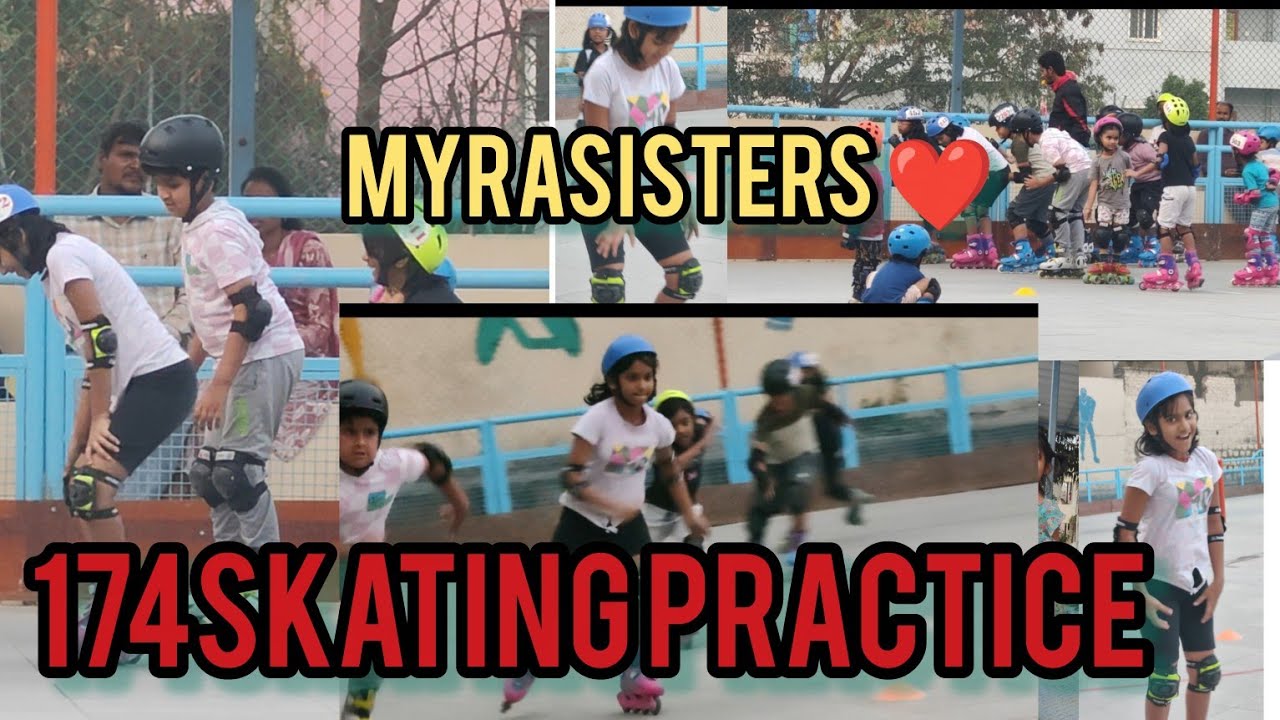 174th day హానీ రియా jumping skating 👍##myrasisters #skating #speed# బ్రేక్ #roller