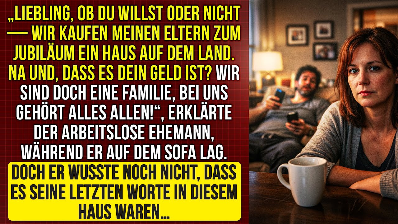 „Wir kaufen meinen Eltern ein Haus. Auch wenn das Geld deins ist – bei uns ist alles gemeinsam.“