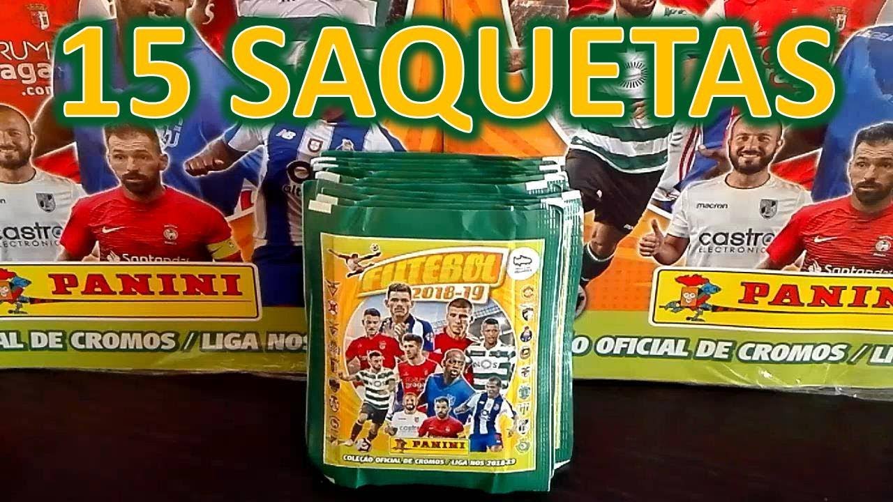 Abertura 15 SAQUETAS FUTEBOL 2018/19 Cromos Panini