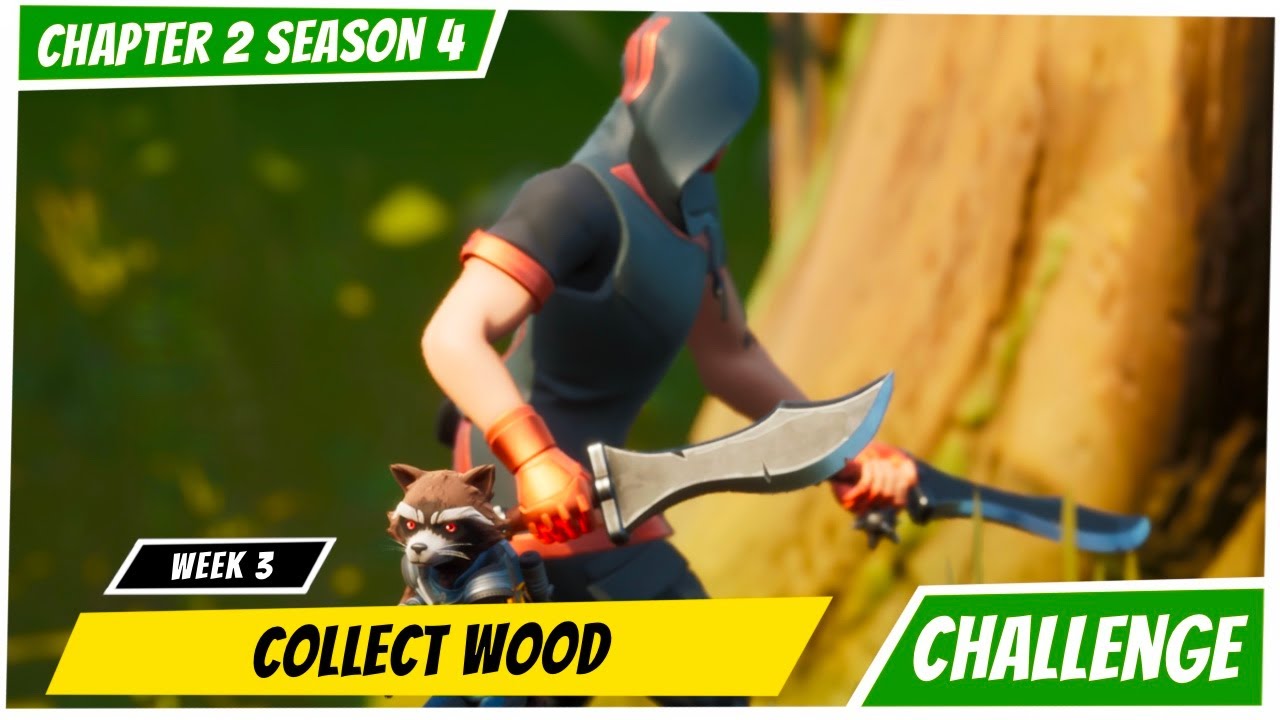 FORTNITE CHALLENGES GUIDE - Collect Wood From Weeping Woods!