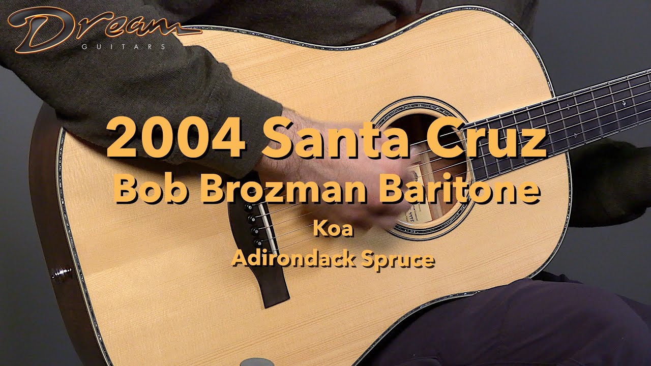 Dream Guitars - 2004 Santa Cruz Bob Brozman Baritone, Koa & Adirondack Spruce #guitardemo #baritone