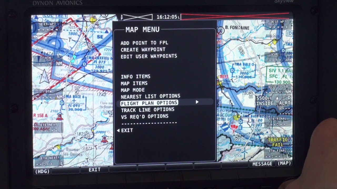 Eole Air Passion SkyView Partie 7 Menu MAP Sous-menu MAP