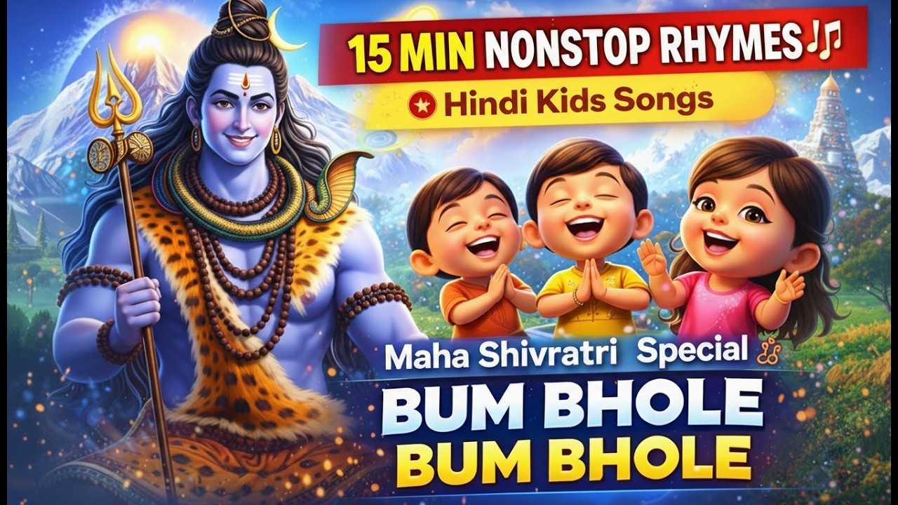 Maha Shivratri Special 🕉️ Bum Bhole Bum Bhole + 15 Minutes Hindi Nursery Rhymes | Kids Songs
