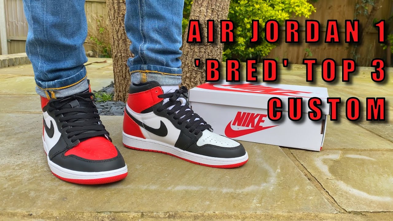 I Made a Custom Air Jordan 1 - 'Bred' Top 3! 👟🎨