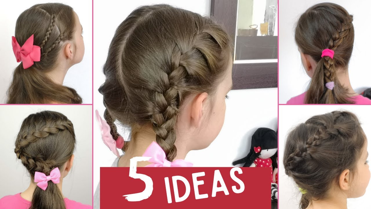 5 PEINADOS FÁCILES Y RÁPIDOS PARA NIÑAS - PARA EL DÍA A DÍA - EN 5 MINUTOS O MENOS