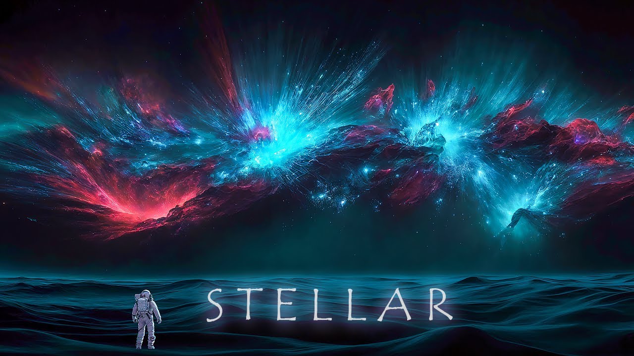 STELLAR - cosmic ambient - dark deep space ambient music with astral visuals