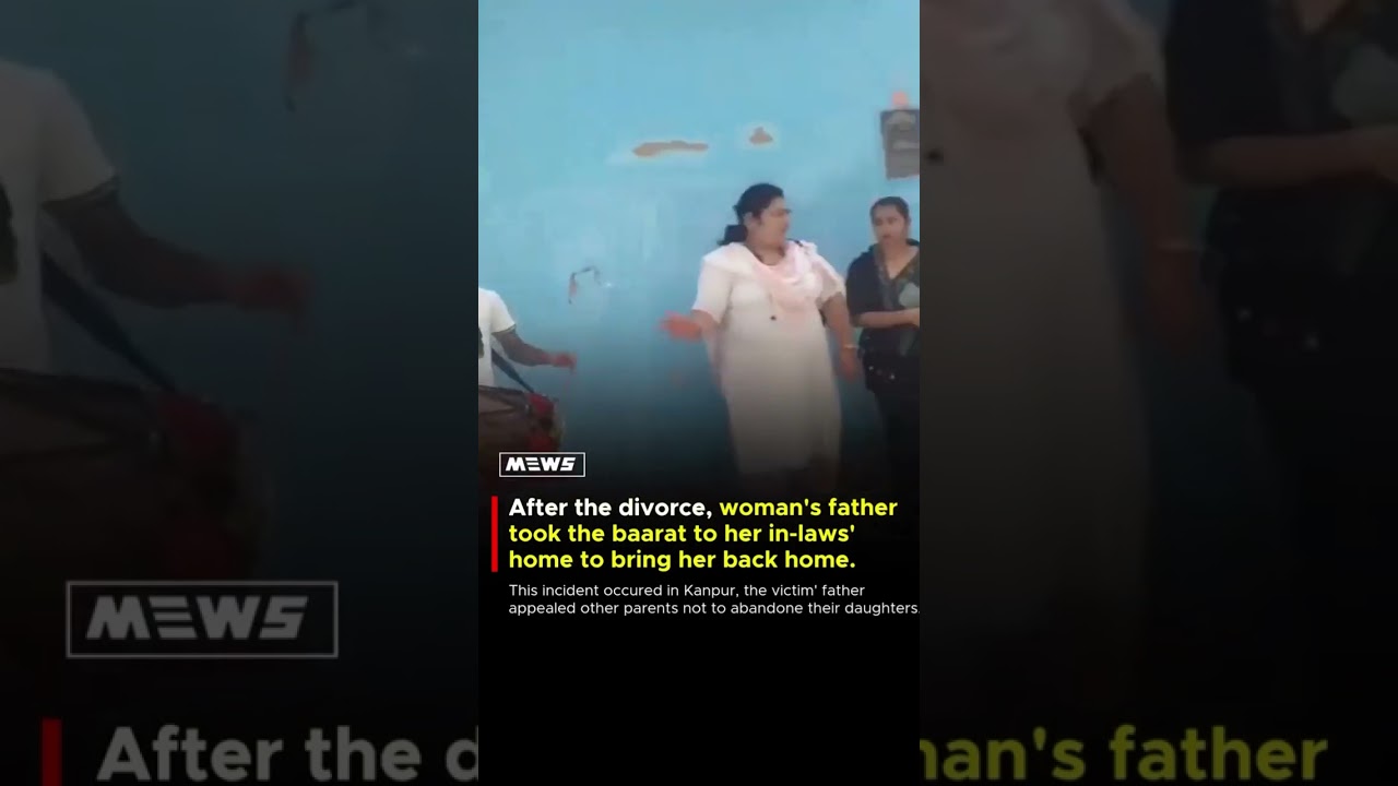 After the divorce, woman's father took the baarat to her in-laws' home to bring her back home #viral