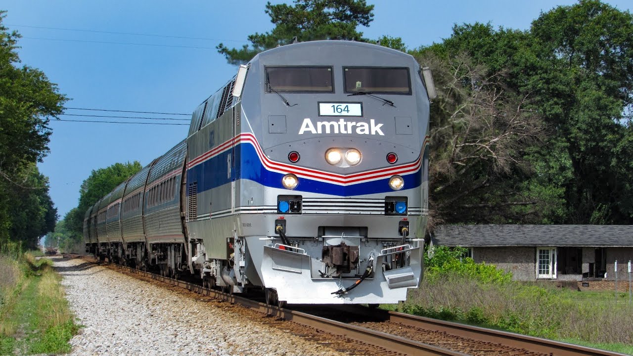 NEW Amtrak Phase IV P42DC #164 with Awesome 90s Narrow Font K5LA leads the Palmettos (3 Locations)