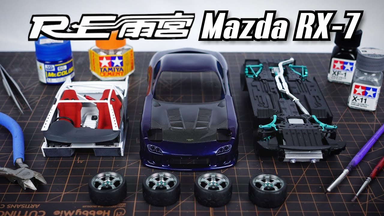Building A RE-Amemiya Mazda RX-7 FD3S. 1/24 Scale Model Car. Part 1/2