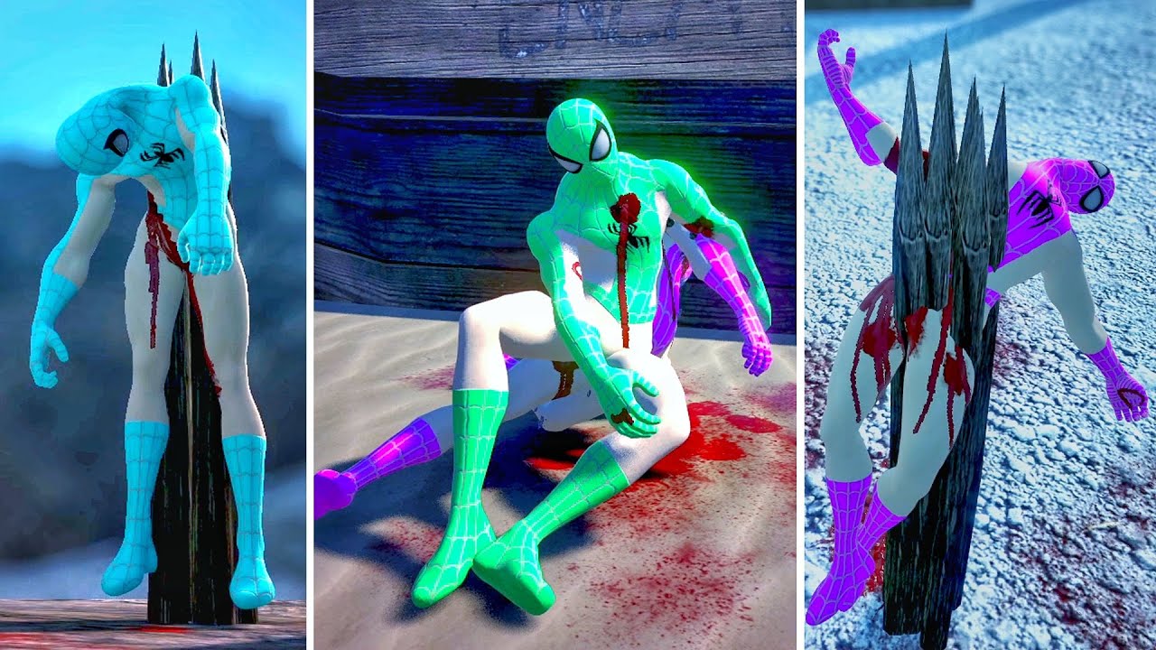NPC Ragdoll Physics - Spider Man Epic Falling & Brutal Kills Compilation
