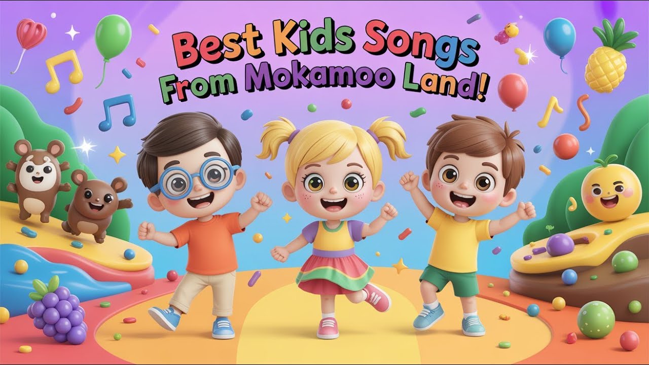 🌟 Best 3 Kids Songs | Fun Music with MokaMoo Land 🎵 #mokamooland #kidssongs #funny