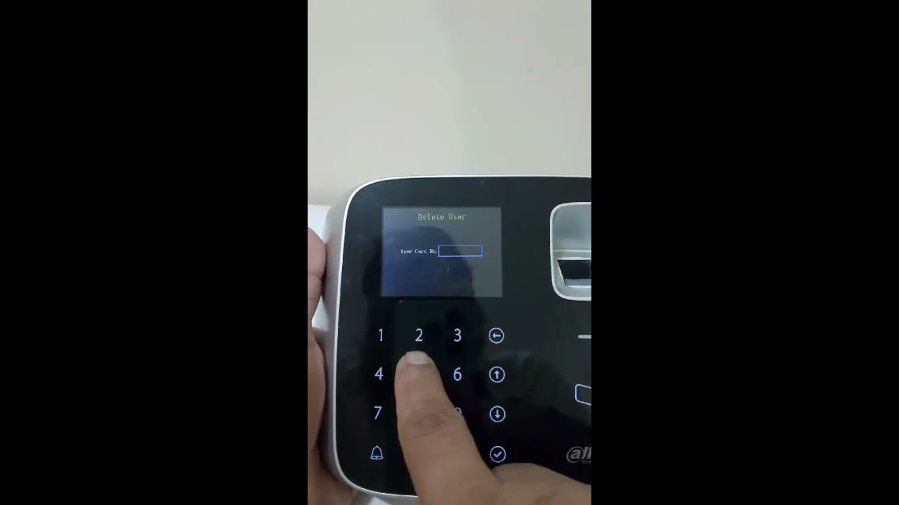 Dahua Access Control DHI ASI1212a How to Delete single and All User