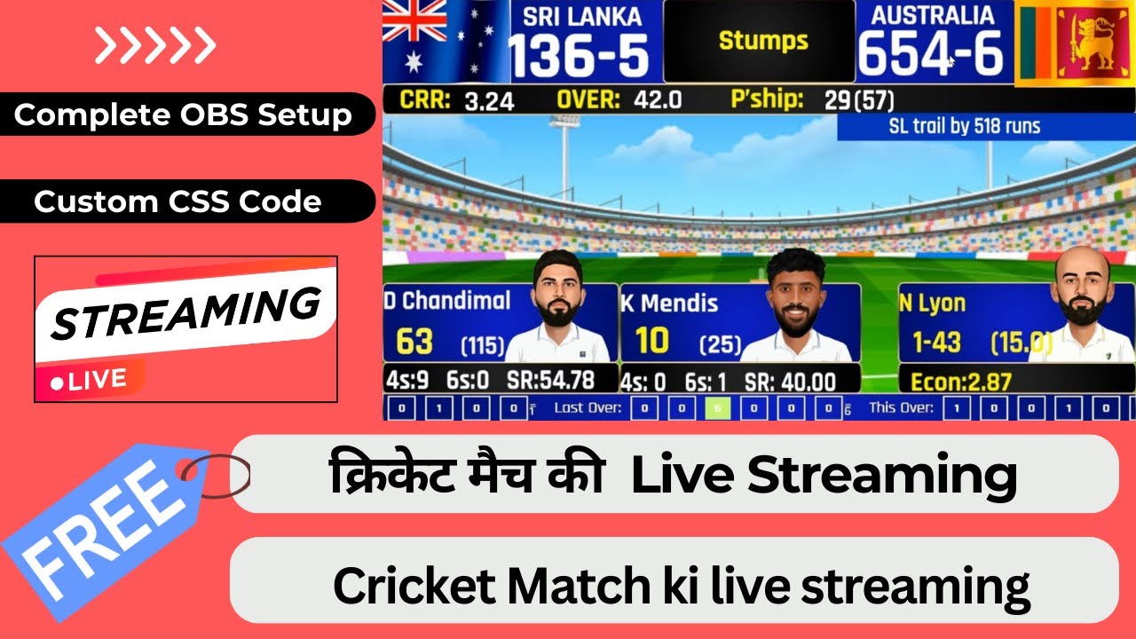 Live Cricket Score OBS Setup, क्रिकेट मैच की लाइव Streaming कैसे करें, Cricket Live Scoreboard Setup