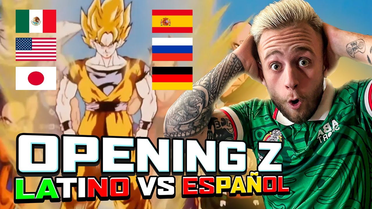 ESPAÑOL REACCIONA al DOBLAJE LATINO 🇲🇽 vs ESPAÑOL del OPENING de DRAGON BALL Z CHA LA HEAD CHA LA