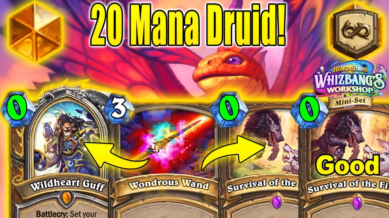 My Favorite 20 Mana Druid Deck To Play After Nerfs At Whizbang's Workshop Mini-Set | Hearthstone