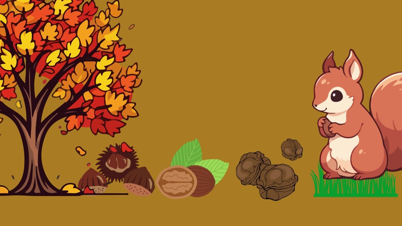 Petit écureuil en automne