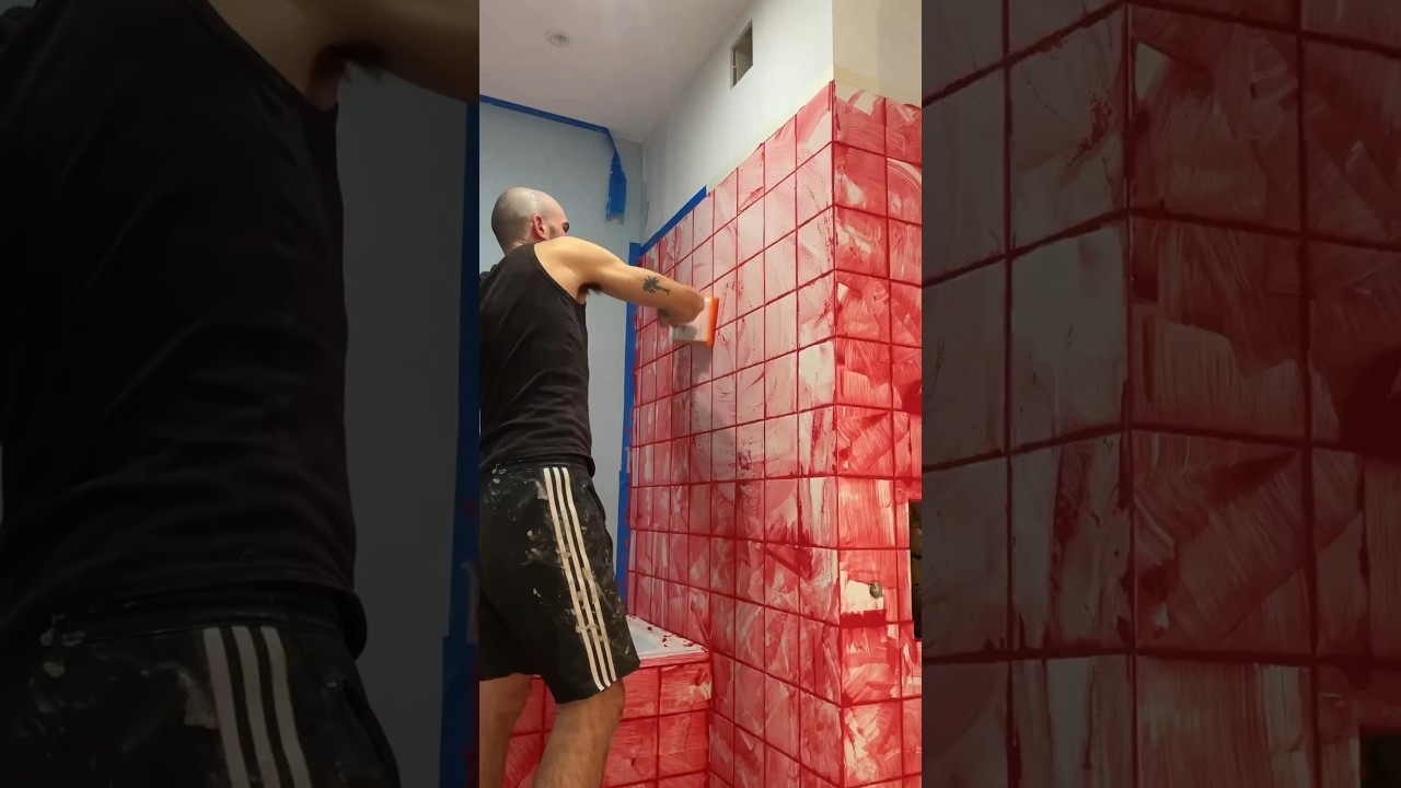 Затирка швов в ванной комнате - день 37 #ремонтванной #сделайсам #ремонт