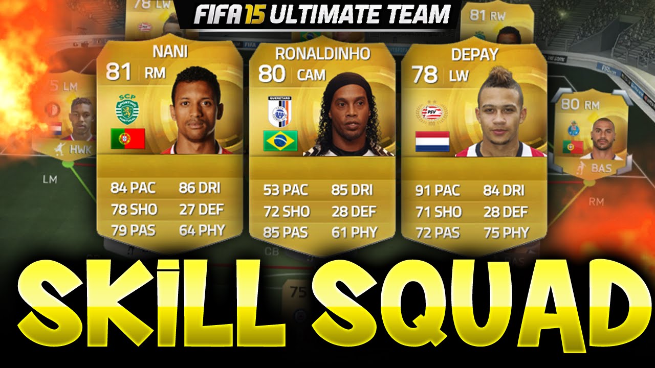 FIFA 15 ULTIMATE TEAM - CHEAP HYBRID SKILL SQUAD w/ FIVE 5* SKILLERS - FIFA 15 OP 5* SKILLERS