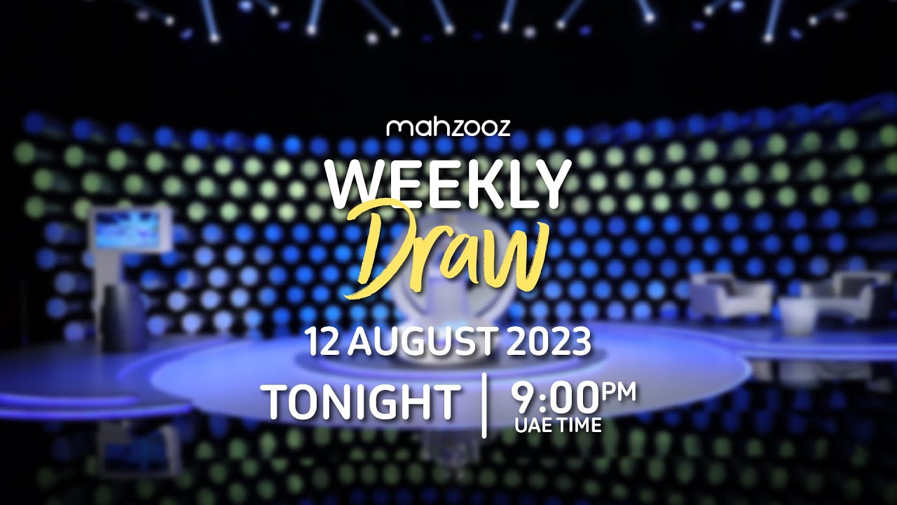 Mahzooz Saturday Live Draw - 12 August 2023