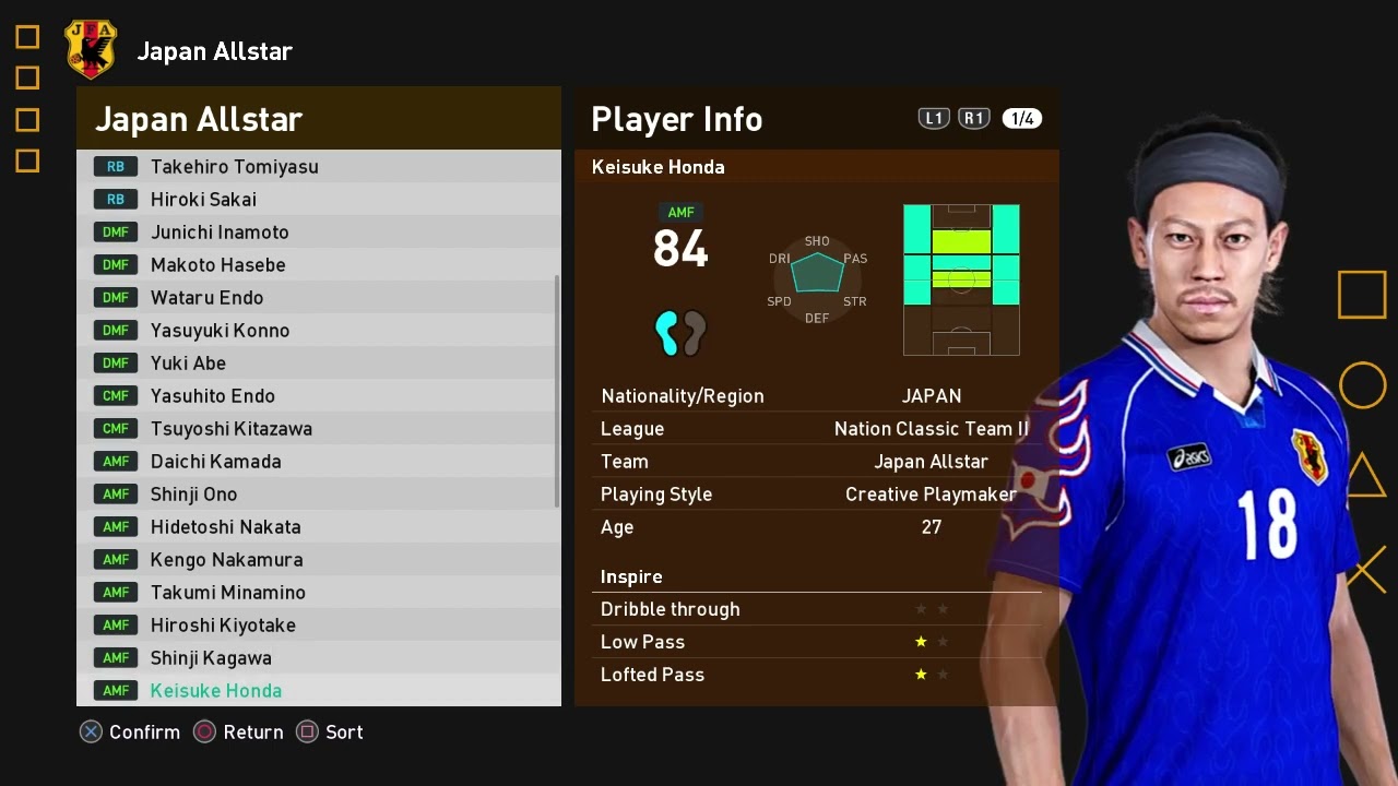 Japan Classic Team EFootballLife 2023 - PES 2021 Full Face