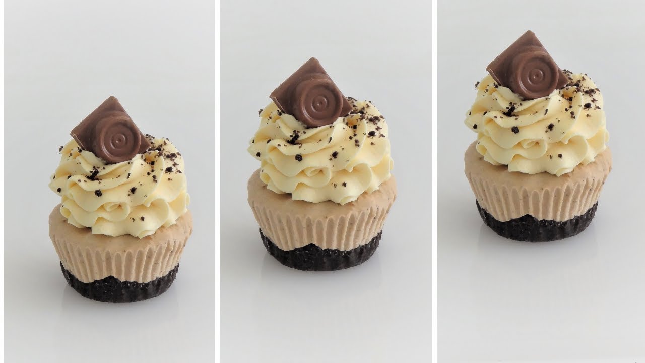 ROLO Mini Cheesecakes with Stabilised Caramel Whipped Cream NO Gelatine Eggless! Easy Quick