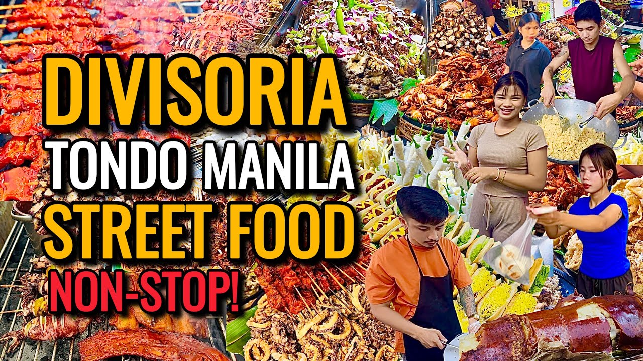 NON-STOP STREET FOOD TOUR in MANILA PHILIPPINES | Divisoria Tondo Food Marathon!