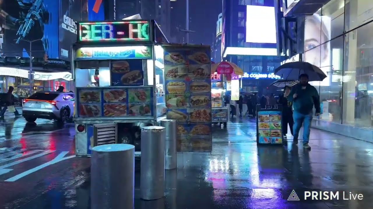 New York 2026 |Raining night walking Manhattan 01/10/2026