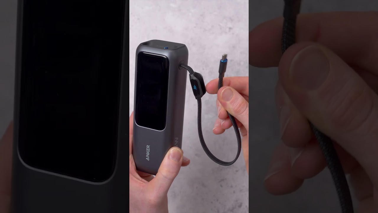 Unboxing Anker's New 165W Power Bank with 2x Built-in Cables! #shorts #anker #powerbank #iphone