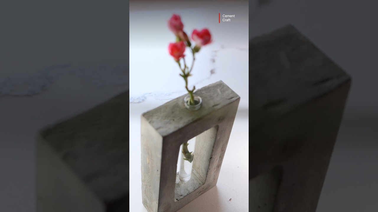 DIY Modern Test Tube Planter | Easy Cement Craft