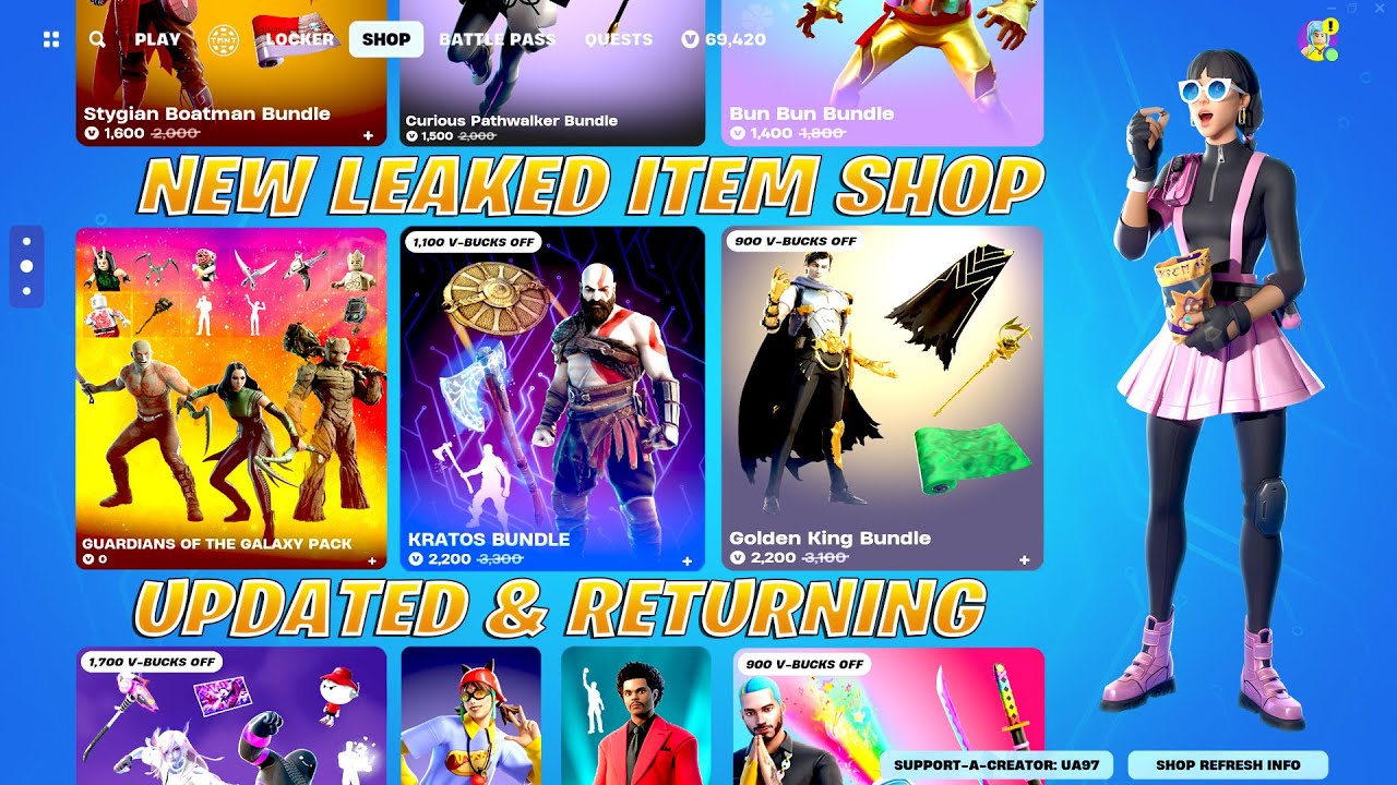 Updated ITEM SHOP (Kratos Bundle, Marvel GOTG Pack, Nike, Melloverse & More)
