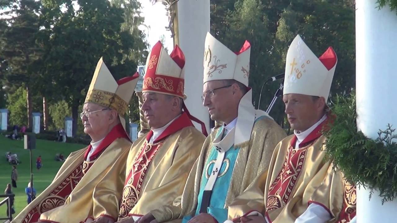 Aglona 14.08.16. ieskats vakara Sv.Misē un Svētās Euharistijas procesija pa Sakrālo laukumu