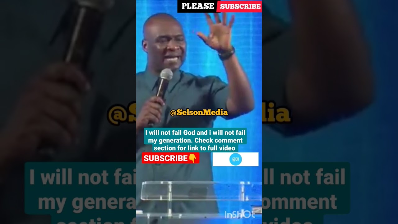 I made a vow and a covenant with my destiny that I will not fail God_Apostle Joshua Selman #shorts