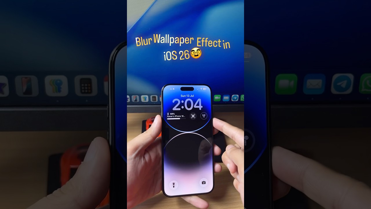 New Lock Screen Blur Wallpaper Effect in iOS 26🥸 #ios #ios26  #iphone #apple #shots  ​⁠@iTechKen