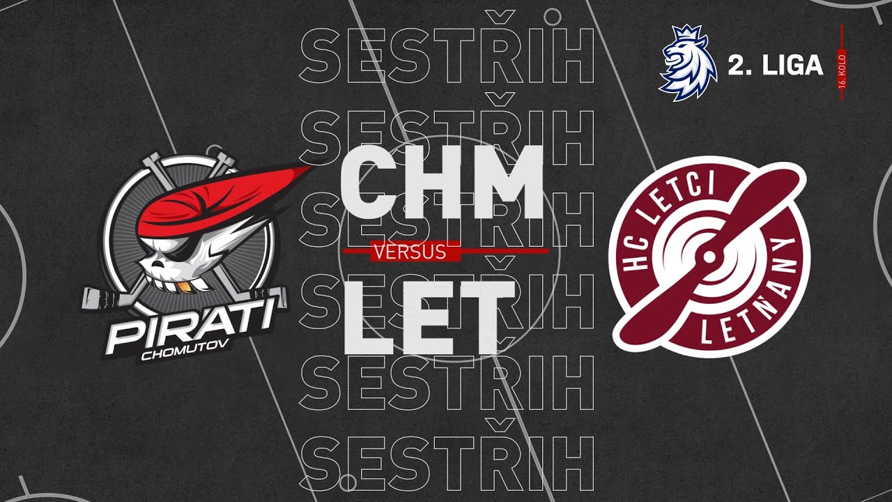 SESTŘIH 16.kolo 2. ligy: Piráti Chomutov vs HC Letci Letňany 7:3